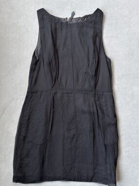 Rag and Bone Silk Shift‎ Dress Womens 10 Black Sleeveless Cocktail Zip Back USA